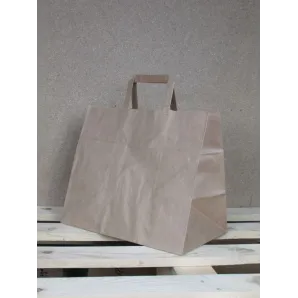 Torba papierowa eko 32x29x20 cm uchwyt papierowy płaski